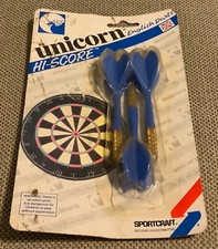 Unicorn Blue  Brass English Darts By Sportcraft Made in England New Sealed NOS