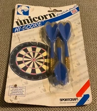 Unicorn Blue & Brass English Darts By Sportcraft Made in England New Sealed NOS