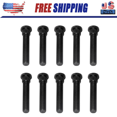 (Set of Ten Studs)  1'' Longer than Stock Wheel Stud Bolt for 65-04 Ford Mustang