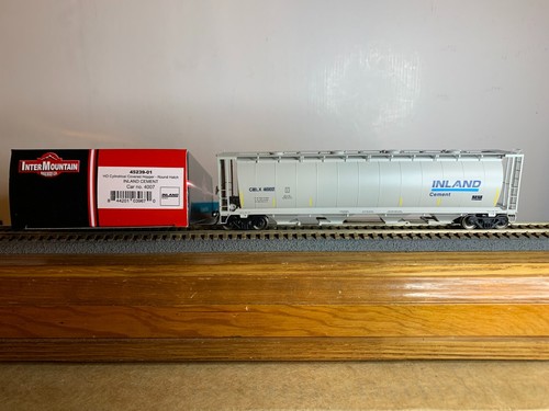 INTER.#45239 Inland Cement 59' Cylin.Cov.Hopper Car con 3 Diff. #s H.O. 1:87 | Zustand: New