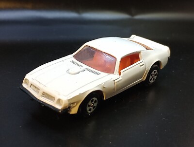 Vtg. 1974 Ertl Pontiac Firebird Trans Am White/ Orange Interior Opening Doors...