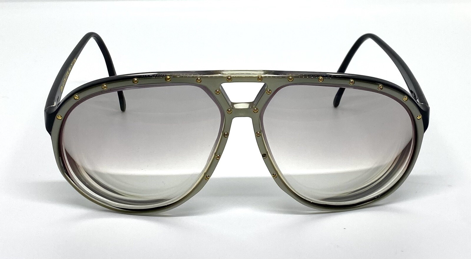 Paul Michel Sterling Optical 22M 01339 Grey Gold Oversized Aviator ...