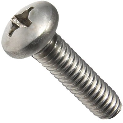 Viti Testa Tonda Per Lamiera 10-24 X 4 Pollici, 25 Pezzi In Acciaio Inox, Phillips, Confezione Multipla