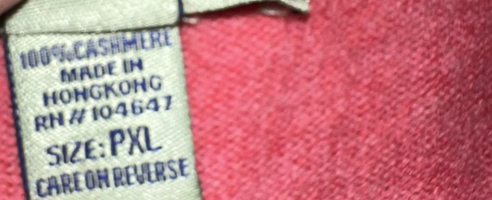 Geneva 100% Cashmere Women’s Sweater Pink V-Neck Pullover Petite XL - Image 3 of 4