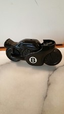 Vintage Avon Black Suede Motor Bike After shave Bottle H7cm X W17cm Vgc(Empty)