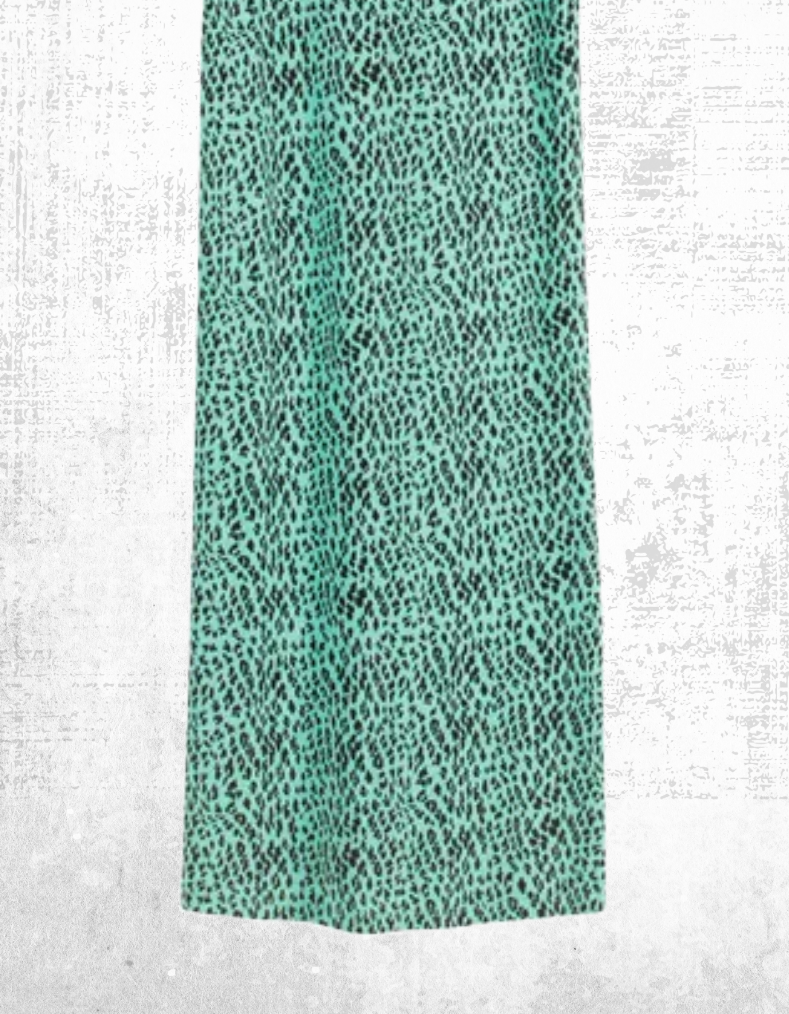 Abito HUSH Lara Midi In Jersey Di Cotone Misto – Fantasia Leopardata Verde
