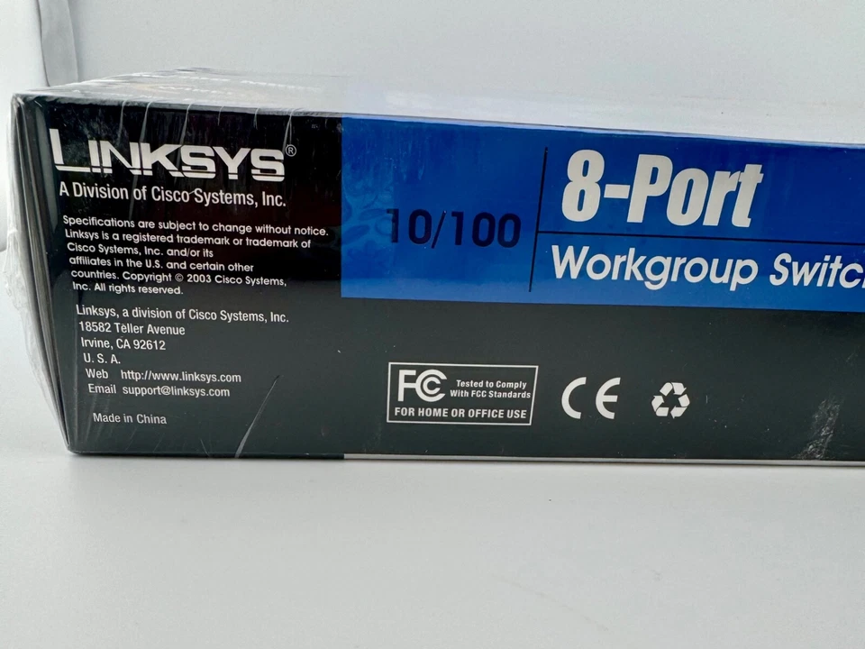 Linksys Workgroup Switch (EZXS88W) 8-Ports External Switch, BRAND NEW, 2003 - Image 3 of 4
