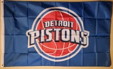 Detroit Pistons NBA Basketball Flag Double Sided Printing 3x5 Feet W/ Grommets
