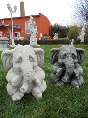 2 Osterinsel-Figuren Aus Steinguss – Frostfest Bis -30°C, Handgearbeitet In Deutschland, 40 X 15 X 14 Cm