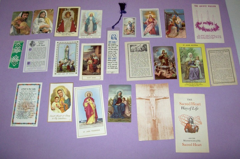 Lot of 23 Antique Catholic Prayer Cards