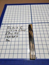 Black and White Ebony  Wood turning  blank  1 1/4" x 1  1/4" x   11   " EBW142