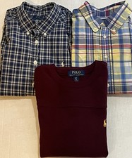 Ralph Lauren Polo Boys Shirts Button Up Henley 7/8 Lot 3