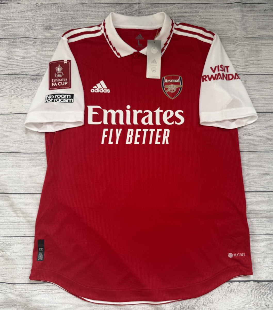 Arsenal 22/23 kitroom / match issue Home shirt - #12 Saliba | eBay