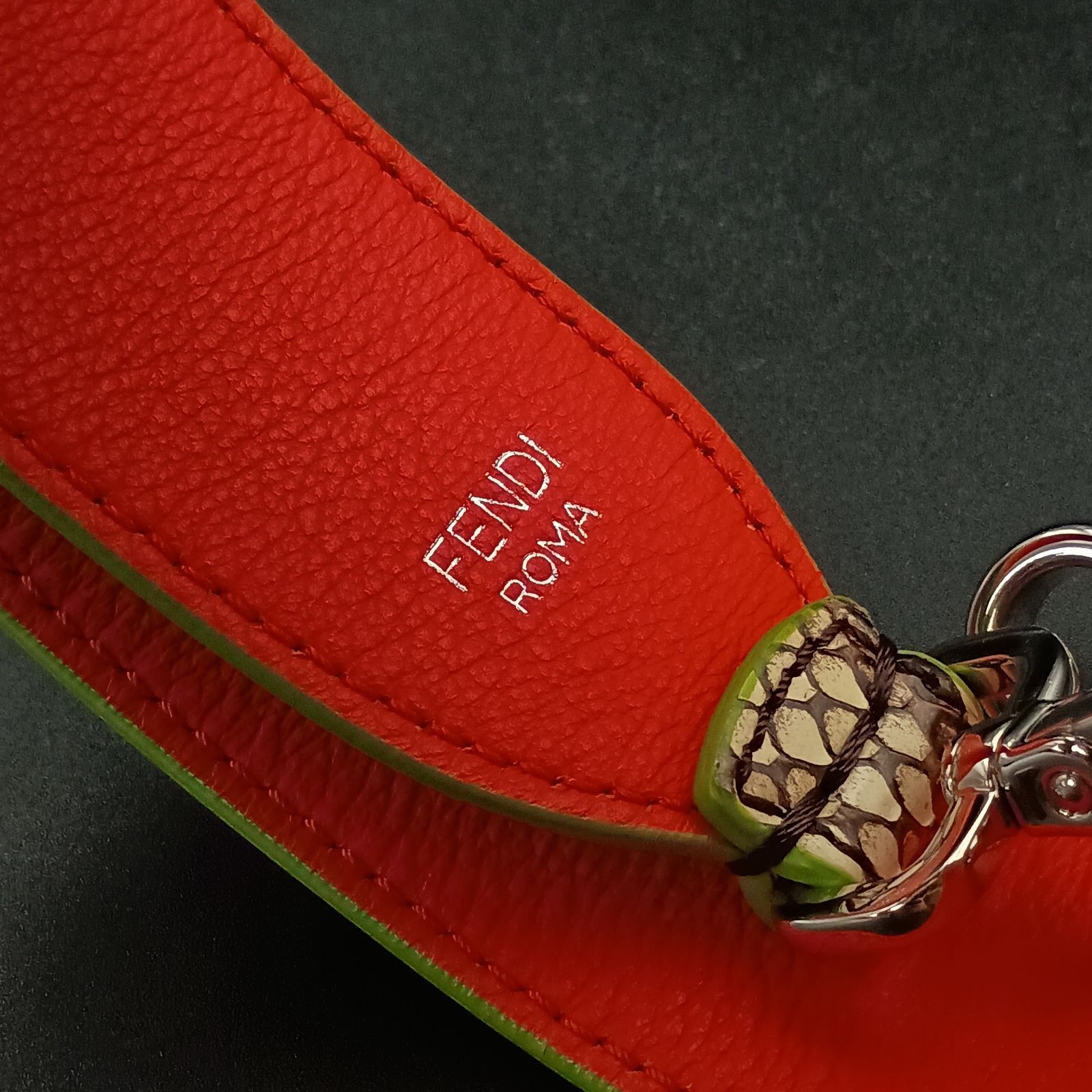 FENDI Shoulder Strap 90cm Python Snake Pattern Us… - image 7