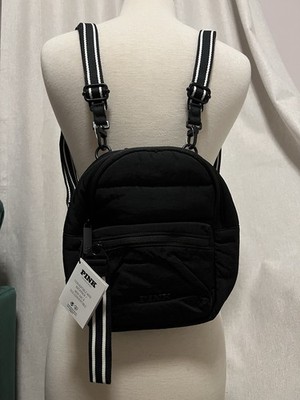 black leather victoria secret pink backpack victoria's secret PINK Mini Convertible Black Backpack Crossbody Adjustable  New