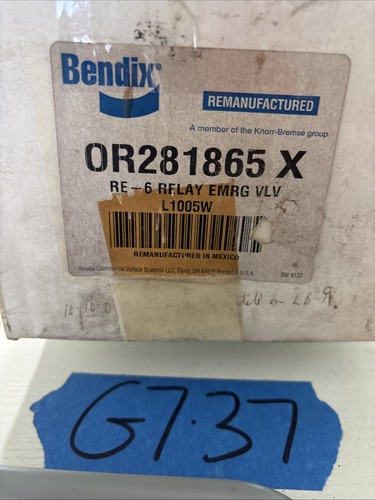 Bendix OR281865X Emergency Relay Valve Air Brake Truck Trailer Remanufactured