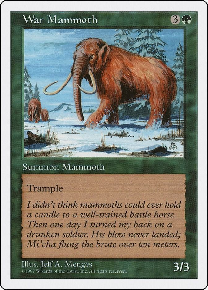 War Mammoth Common Fifth Edition Magic: The Gathering Lightly Played
