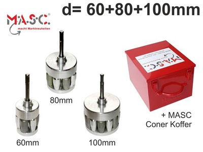 SCS60/80/100 Original Masc Spezial-Aufweitconer Coner-Satz 60/80/100 mm + Koffer