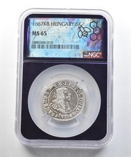 1667 KB Hungary 6 Kreuzers MS65 NGC *2023