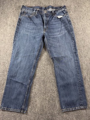 Levis 514 Straight Fit Mens Jeans 38x30 Medium Wash Stretch Denim
