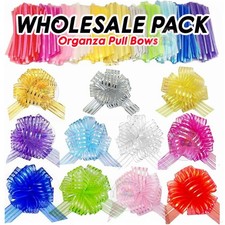 LARGE 50mm PREMIUM GIFT PULL BOW WEDDING CAR BIRTHDAY FLOWER HAMPER BOWS DECORS