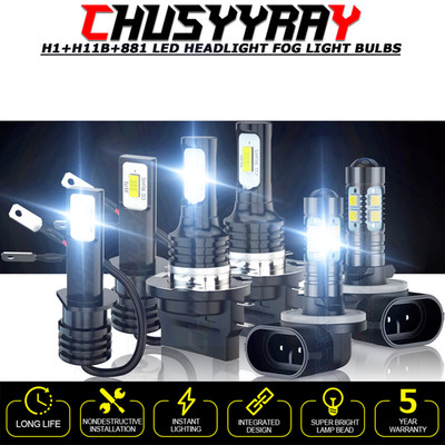 For Kia Optima 2011 2012 2013 6pcs LED Headlight High/Low Beam + Fog light bulbs