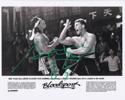 BOLO YEUNG signed Autogramm 20x25cm BLOODSPORT in Person autograph ACOA