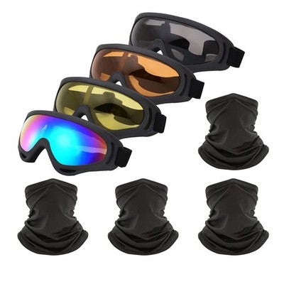 Motorcycle Goggles,4 Pack Dirt Bike ATV Motocross Riding Offroad Protective w...