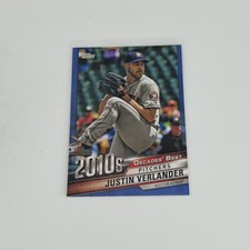 Justin Verlander - 2020 Topps #DB-91 Decades Best Blue Houston Astros