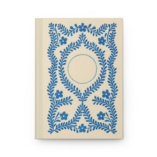 Beauvine Blue Floral Hardcover Journal Notebook Gift