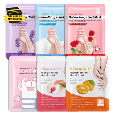 Hydrating Hand Masks, 6PCS Hand Mask Moisturizing Gloves for Men Women, Smooth L