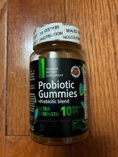 Raw Science Probiotic Gummies - Prebiotic Blend - 60 count 10 Billion CFU