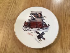 Gorham Norman Rockwell Plate Soap Box Racer Saturday Evening Post 1981