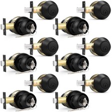 Probrico Front Door Keyed Entry Knobs and Single Cylinder Deadbolt Combo Sets,
