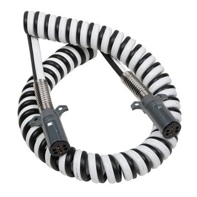 Grote 812212V Liftgate Cable; Coiled, Dual Pole, 12', W/ 12'' Leads Vertical Pin