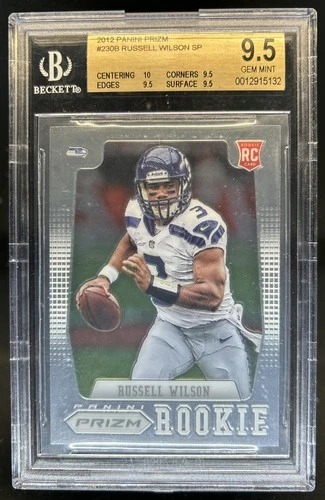2012 Panini Prizm Russell Wilson RC Rookie #230a Seahawks BGS 9.5 GEM MINT