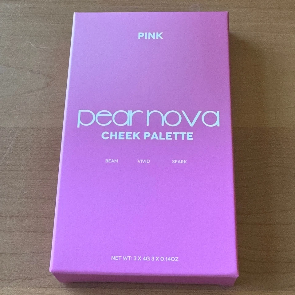 Pear Nova Cheek Palette in PINK cream, powder, pearl VEGAN 3 x 4G SHIPS FREE - Image 2 of 4