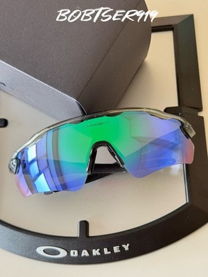 Oakley OO9208 Radar EV Path Sunglasses Clear Gray Frame Prizm Green Lens