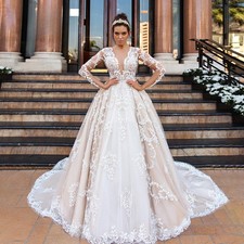 Exquisite Wedding Dresses Woman High-end Beading Appliques Chic Classy Wedding