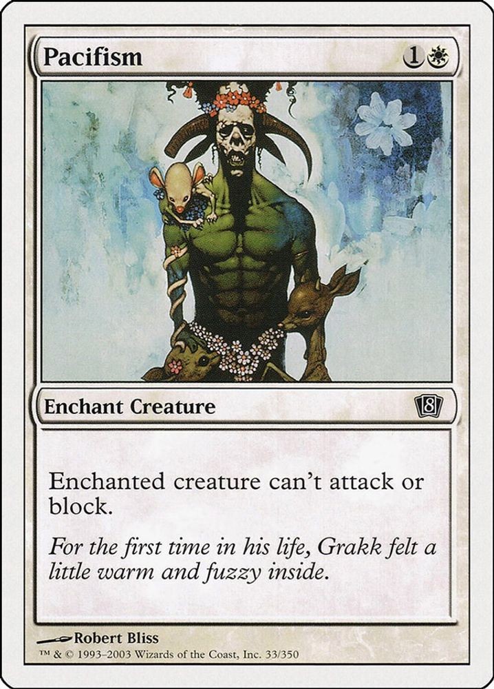 2003 Magic: The Gathering: 8th Edition - Pacifism (#33, Common, Lightly Played)