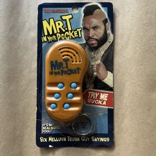 TALKING MR T IN YOUR POCKET Keychain A-Team 2002 SEALED WORKING BA BARACUS