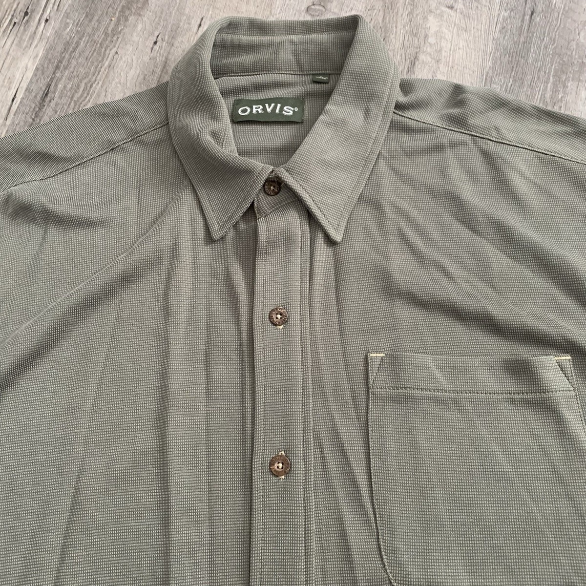 Orvis Chemise technique tissée à manches courtes pour homme, vert
