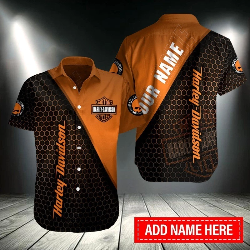 Personalized Harrley Motor Davidson'n Racing Casual Shirt Button Down Unisex Adult