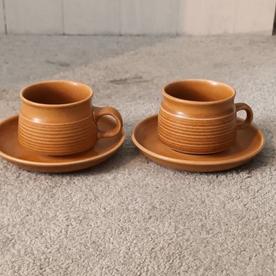 Denby Langley Canterbury - Set mit 2 Tassen & Untertassen - Steingut England