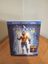 Aquaman 3D Blu-Ray + Blu-Ray + Digital (2018) Sealed With Slip Cover
