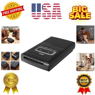 Portable Cassette Player & Recorder   Retro Audio Tape Recorder with Built-In...