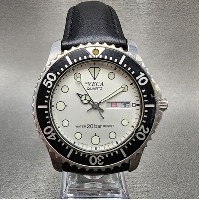 Citizen Vega Dive Watch Men 37mm Silver Dial Steel Daydate 6b00