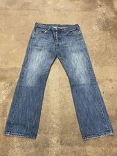 Levis 501 Jeans Mens 36x32 Blue Denim Original Fit Straight Leg Button Fly
