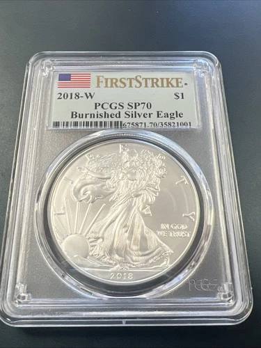 2018-W Silver Eagle $1 - PCGS SP70 / First Strike / Flag Label /Nice No Reserve!