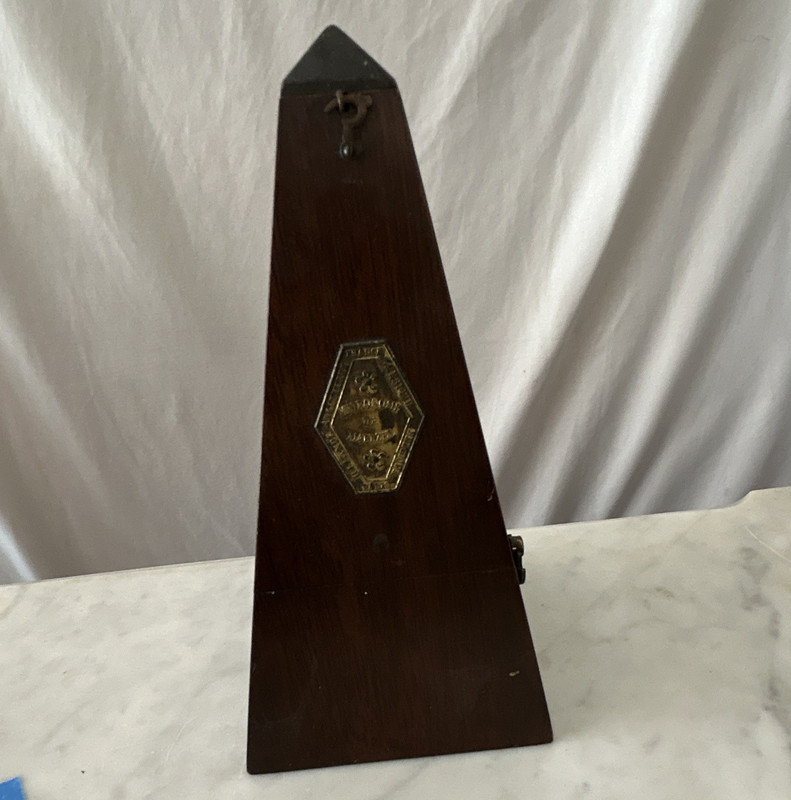 Seth Thomas No. 84 Wooden Mechanical Analog Metronome w/ Pendulum, Tempo Scale